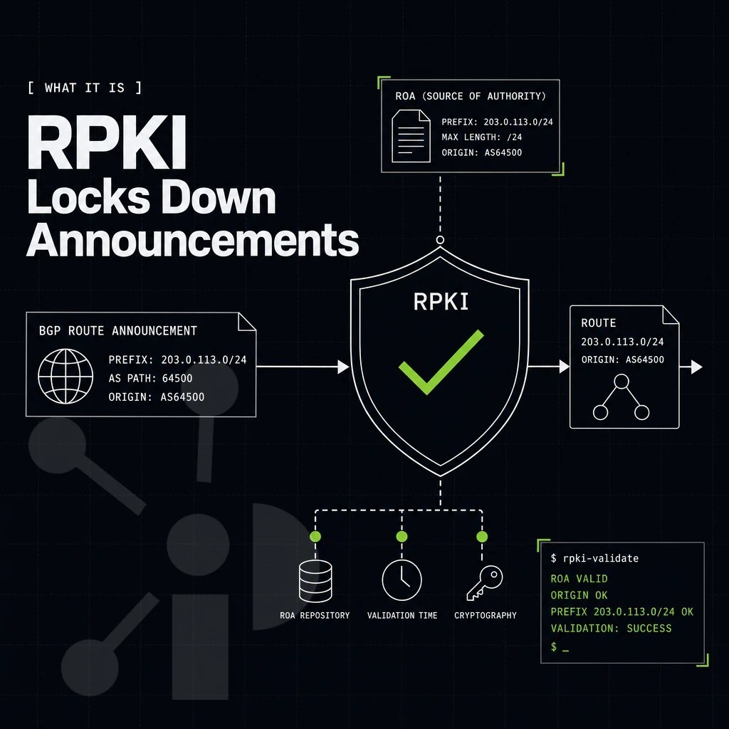 RPKI shield sealing a route announcement