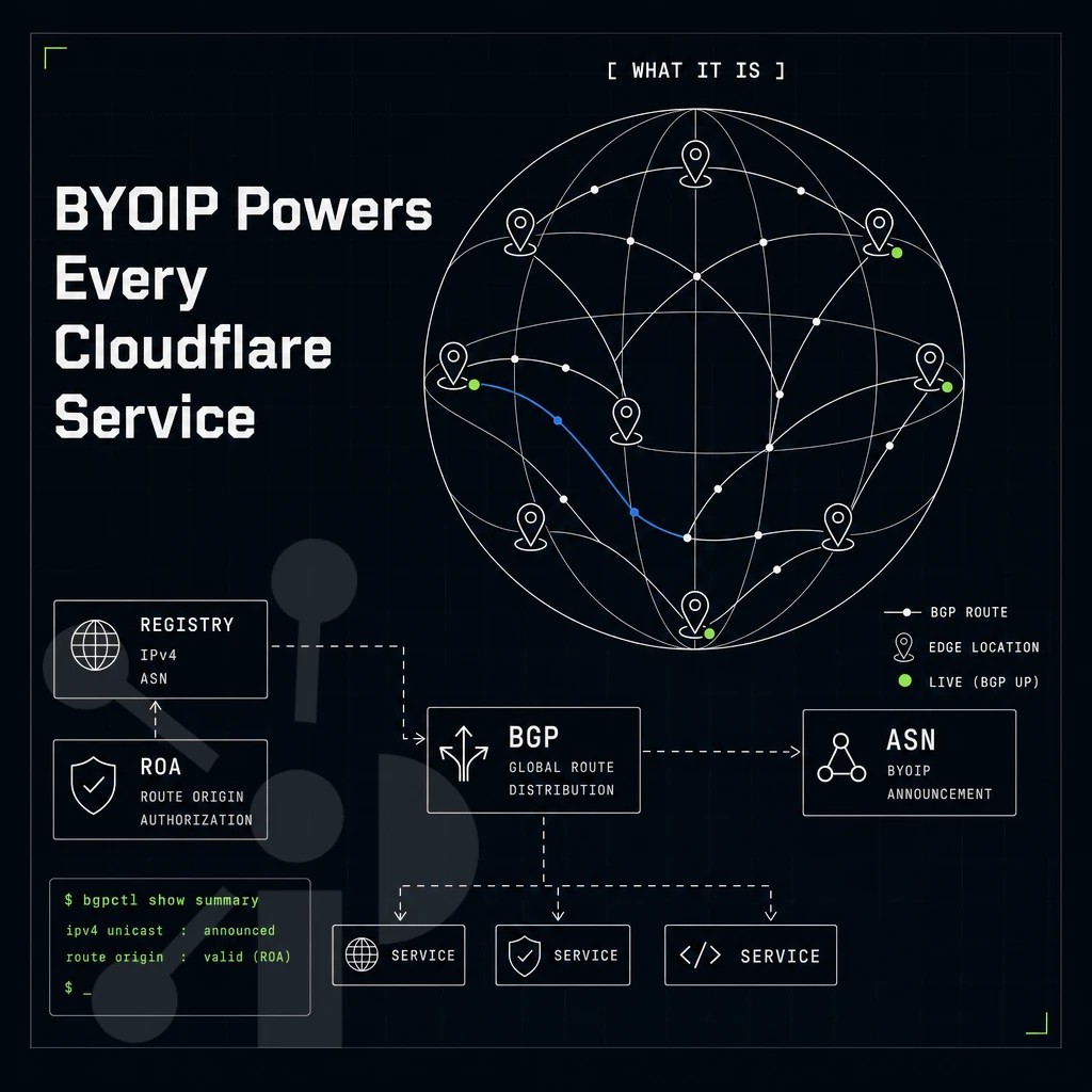 BGP route lines arcing between node pins on a globe