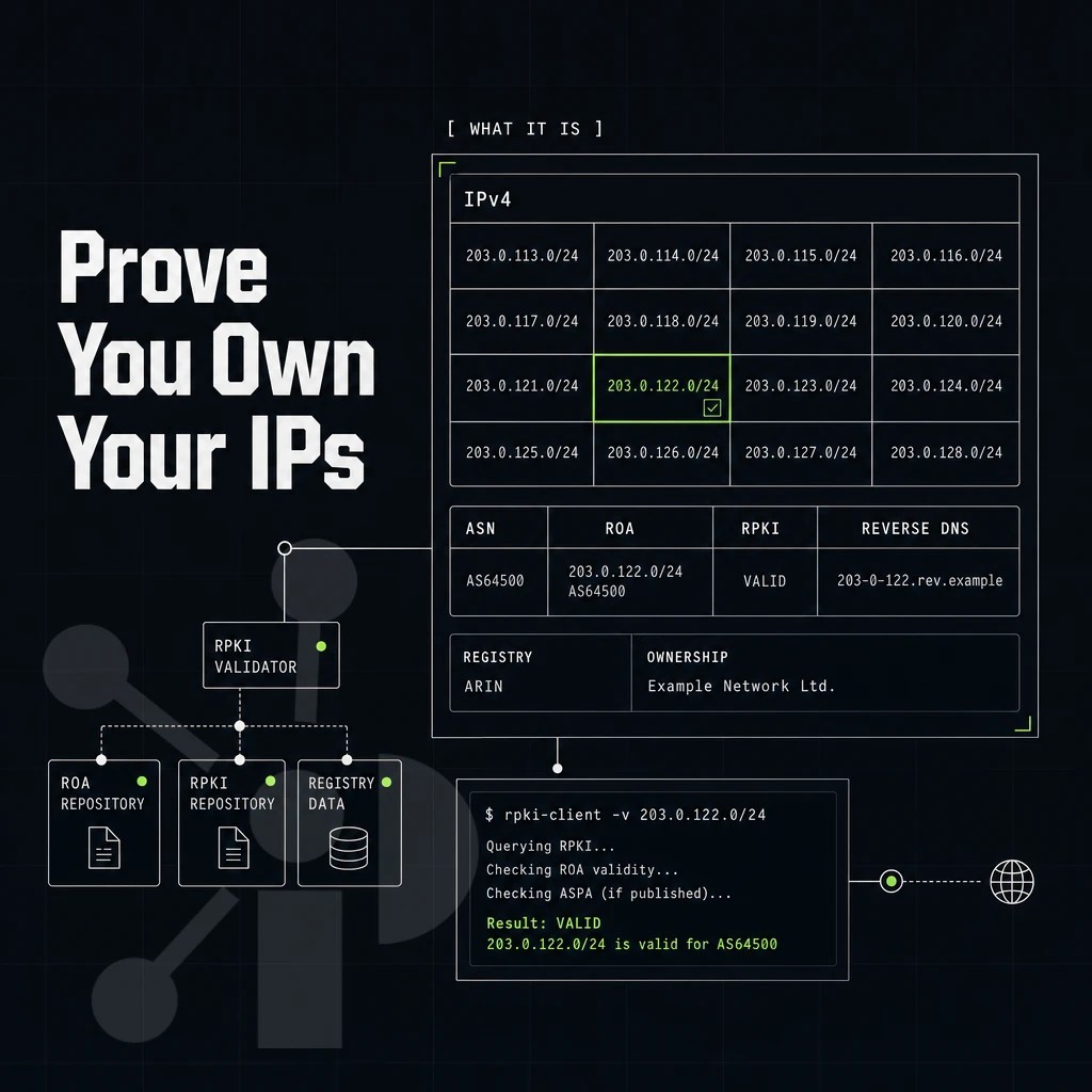 grid of IPv4 address blocks with one block highlighted lime