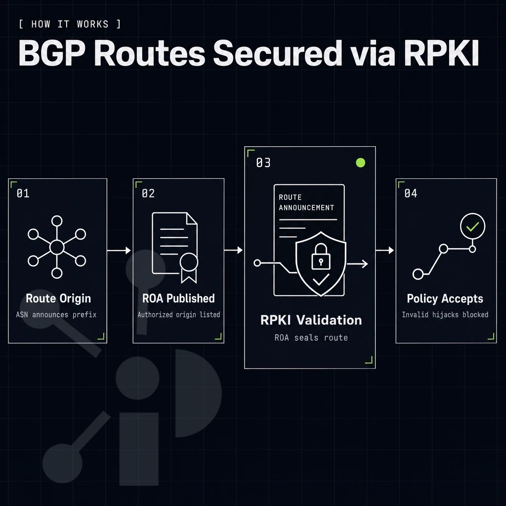 RPKI shield sealing a route announcement