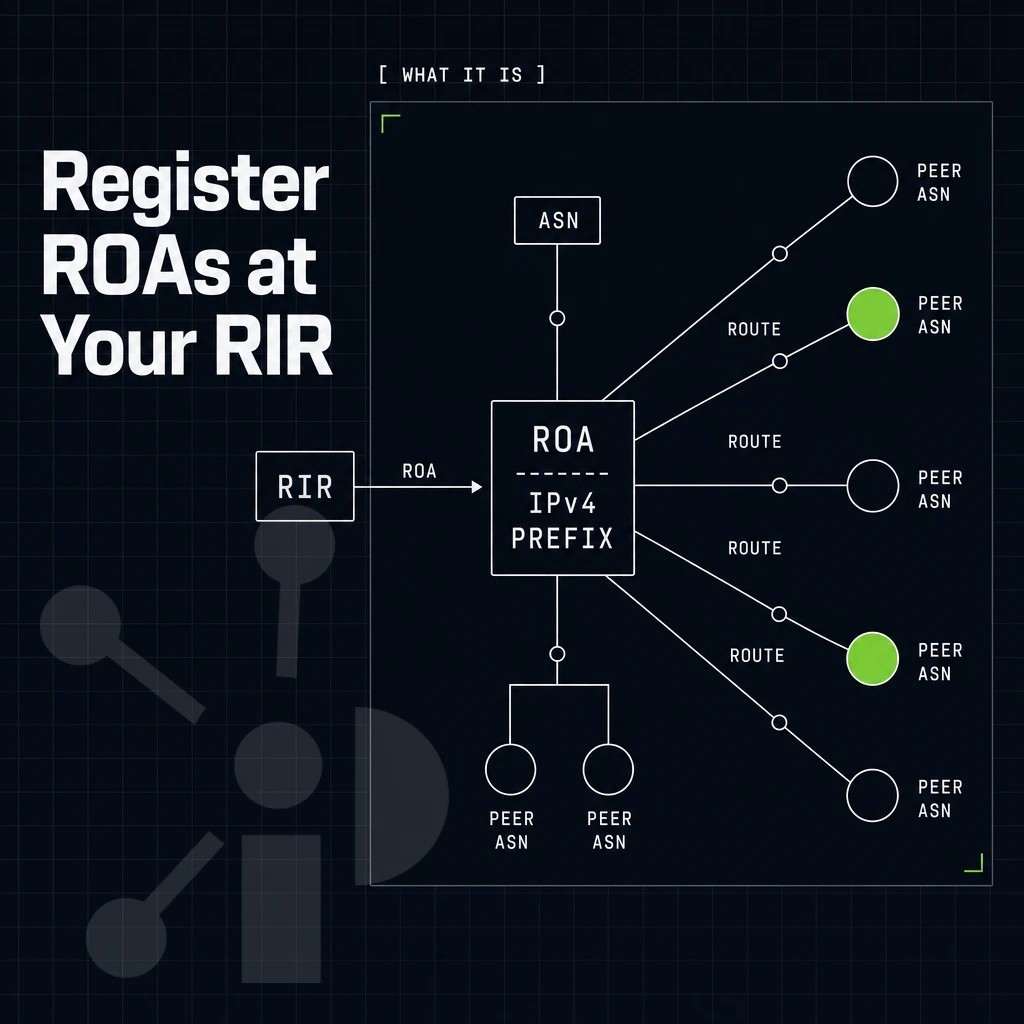 announced prefix radiating route lines to peer nodes