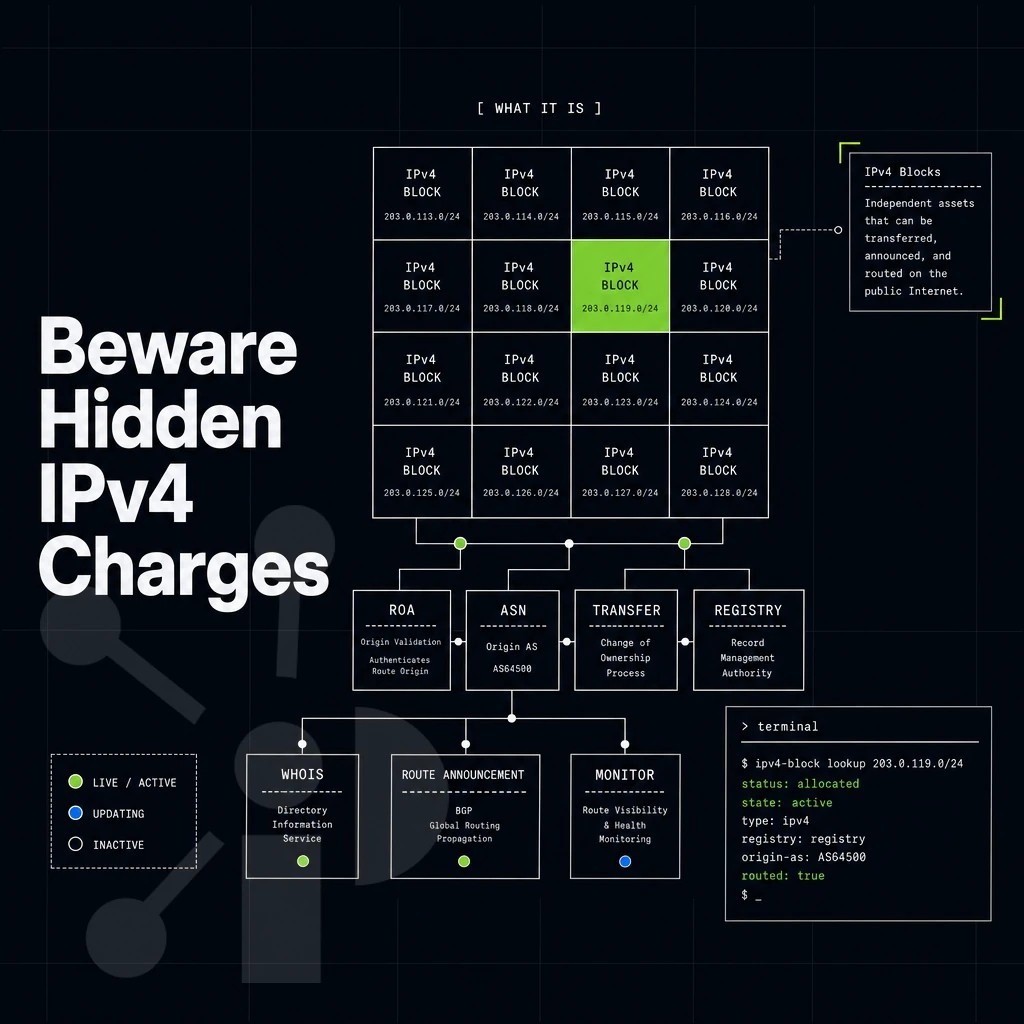 grid of IPv4 address blocks with one block highlighted lime