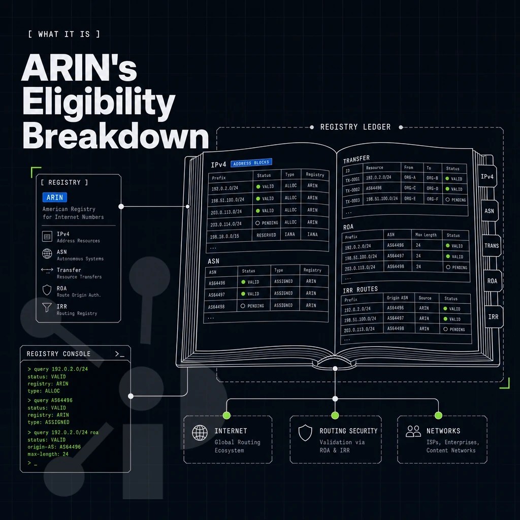registry ledger book with address-block entries