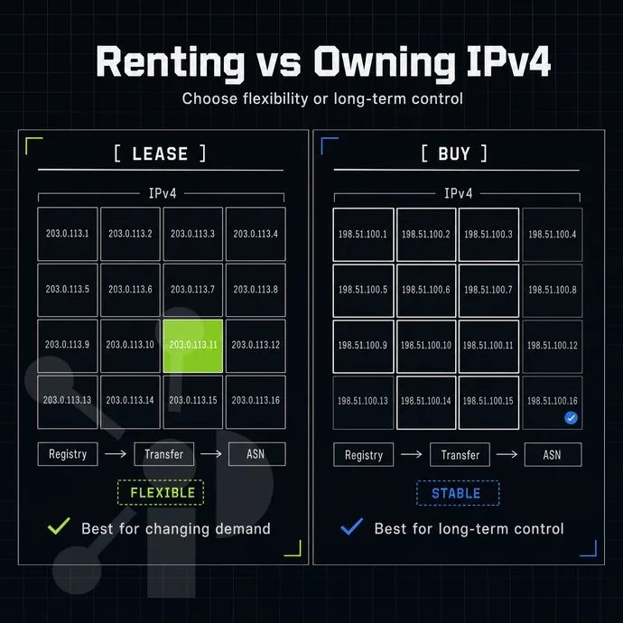 grid of IPv4 address blocks with one block highlighted lime