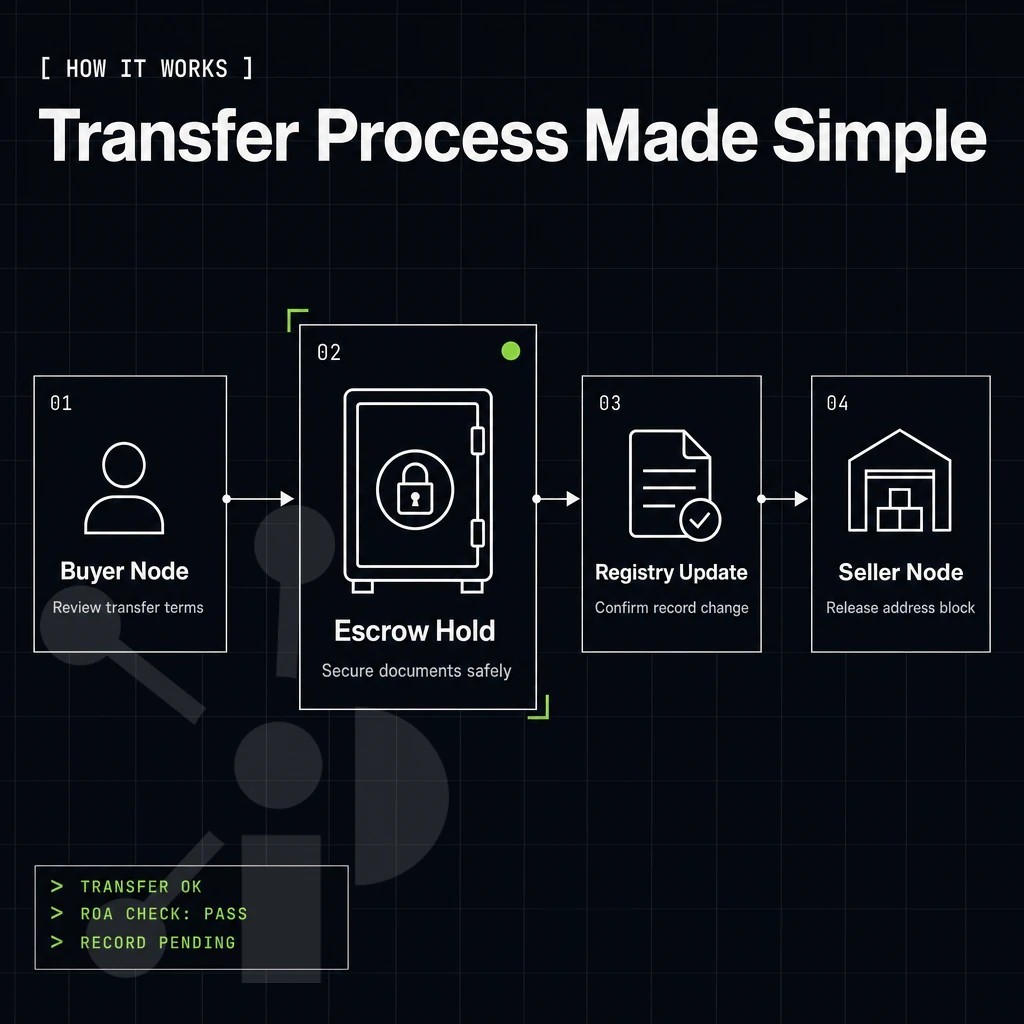 escrow strongbox between a buyer and seller node
